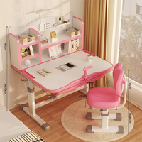 Table d'étude réglable en hauteur avec chaise assortie, solutions personnalisables, design moderne, pour usage scolaire