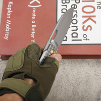 Couteau de poche pliable Hongrui personnalisé en acier M390 avec manche en titane pour la chasse, le camping, la survie et l'EDC
