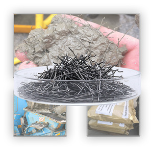 Nueva fibra de acero suelta de extremo enganchado de fibra de metal para hormigón armado - Product Image 1