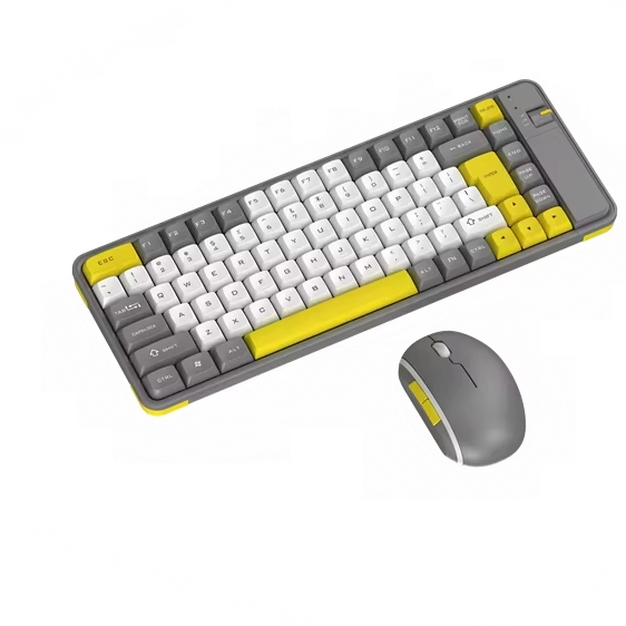 Color 2.4G BT Wireless Dual Model 84 Keyboard Mouse Combination Membrane Keyboard
