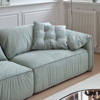 Ensemble de canapés droits en tissu moderne nordique Design de luxe minimaliste italien Meubles de salon de couleur personnalisée
