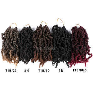 Extensiones de Cabello de Alta Calidad de 10 Pulgadas y 65g, Trenzas de Ganchillo Pre-Twisted Spring Twist, Rizo Pasión, Material Sintético para Niñas - Product Image 5