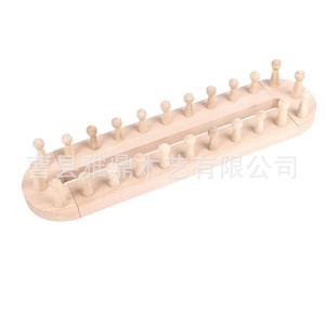 Máquina de tejer de madera multifuncional, marco plano para tejer bufandas, herramienta artesanal para enrollar hilo. - Product Image 1
