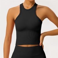 OEM/ODM – Nouveau débardeur de yoga sans coutures, respirant et extensible dans quatre directions, grande taille, pour femmes, idéal pour le fitness et le yoga en extérieur