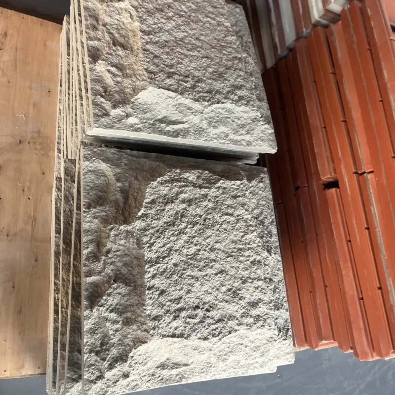 Hl-hailing-Panel de piedra de imitación gris oscuro chino para decoración del hogar, piedra polimérica de belleza de poliuretano, Económica