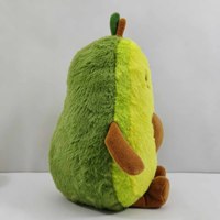 Op maat gemaakte avocado knuffel, zacht pluche fruitfiguur met PP katoenen vulling, 23 cm, unisex