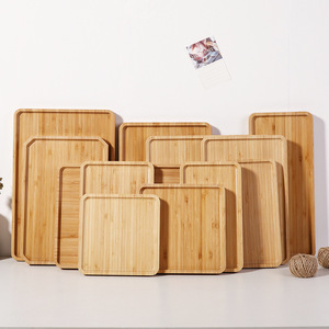 Rectangular Bamboo <b>Tea</b> <b>Tray</b> Multi Size Unpainted Snack Fruit Plate Tableware For Photography Poses - Product Image 4