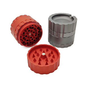 Broyeur à herbes en aluminium de haute qualité avec logo personnalisé, broyeur à tabac en métal, 4 pièces, accessoires pour fumer, boutique de fumeurs avec cendrier - Product Image 2