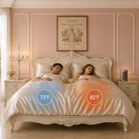 Système de matelas intelligent à circulation d'eau, surmatelas chauffant et rafraîchissant à deux zones avec fonction de suivi du sommeil sélectionnable