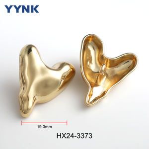 אחרון זהב בלתי סדיר מותאם אישית פרח מעטפת עיצוב כפתורים תפירה אביזרים - Product Image 3