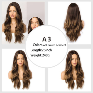 Europe et les états-unis modèles d'explosion femme Pick Dye Bangs grande vague <span class=keywords><strong>cheveux</strong></span> longs bouclés Guangzhou perruque - Product Image 6