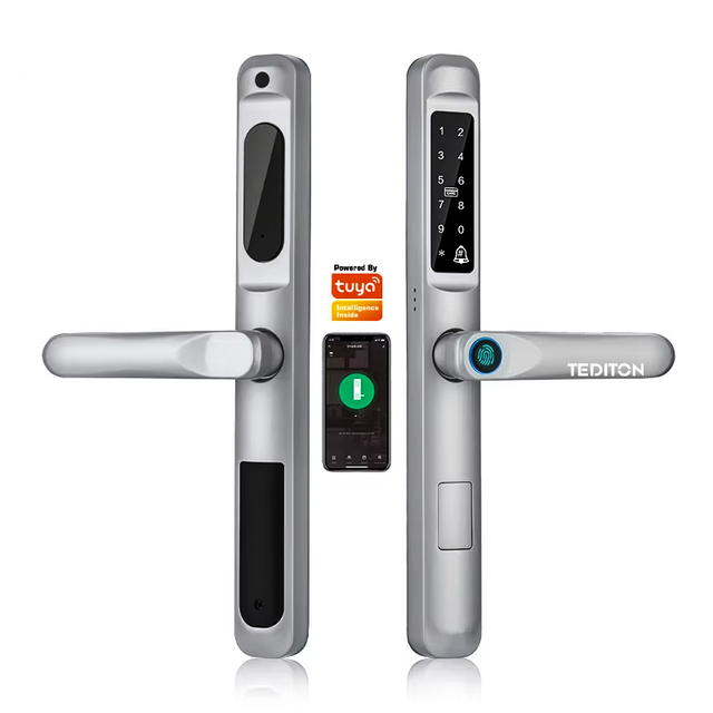 Smart Front Internal Panel Apartment Main Safe Digital Ttlock Keyless Lock Electronic Tuya Aluminium Door Fingerprint Smart Lock