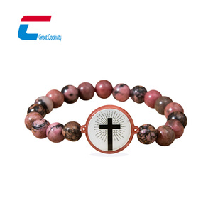 ของขวัญสำหรับผู้ชายผู้หญิงสร้อยข้อมือเอ็นเอฟซีลูกปัดหินลาวายืดได้ทุกวันกำไลข้อมือลูกปัดหินสีดำแบบปรับได้สร้อยข้อมือเอ็นเอฟซี - Product Image 3