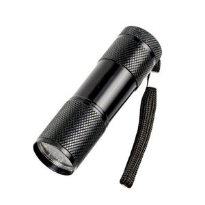 Luz de Camping de 9 LED, Mini Linterna de Aluminio de 2W con Agente Fluorescente, Funciona con Pilas AAA, Luz de 395nm, Retroiluminación, Uso Doméstico - Product Image 1