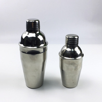 Nouveau modèle de shaker à cocktails en acier inoxydable, verre à cocktail, ensemble de shaker à trois étapes, shaker Boston en acier inoxydable