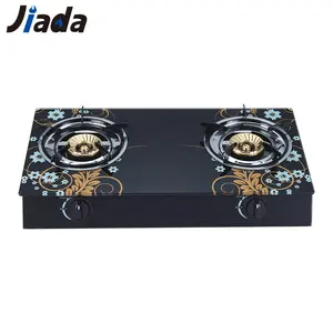 New High Quality Table Top Cooktop Free Standing Gas Stove Double Burner Digital Paint Glass Gas Cooker