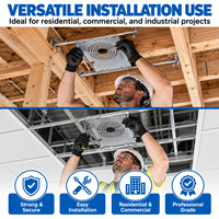 Support de montage universel en métal carré pour éclairage encastré avec barres de suspension réglables pour downlights LED fins