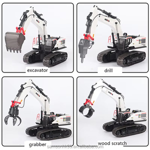 Vente en gros : Excavatrice RC en métal 1/14, niveau expert, véhicule de construction télécommandé avec câble USB et chargeur - Product Image 3