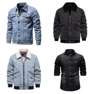 Usine directe hommes Long Denim grande taille hiver extérieur mode manteau vêtements pour hommes - Product Image 6