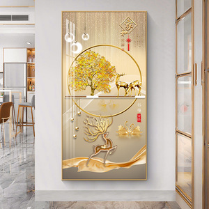 <span class=keywords><strong>Art</strong></span> mural créatif géométrique à impression <span class=keywords><strong>numérique</strong></span> à l'huile avec cadre en métal doré/noir sur toile pour la décoration intérieure - Product Image 5