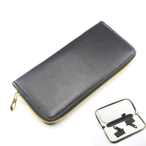 Wholesale Barber Scissors <b>Leather</b> Bag Hair Scissors Case Black Bag for <b>Tools</b> Scissors - Product Image 4