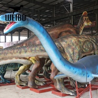 Modèle de plesiosaur marin animatronique grandeur nature avec membres mobiles, jet d'eau et son de rugissement pour exposition en parc à thème ou aquarium