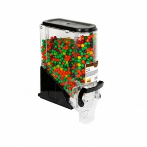 Distributeur mural en acrylique hautement transparent pour aliments en vrac, bacs de présentation, couleur, taille et logo personnalisables, pour haricots et bonbons, marque YGL - Product Image 3