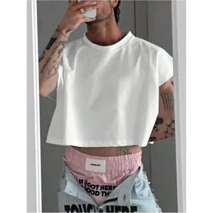 Camiseta Personalizada de Manga Corta para Hombre, Cuello Redondo, Algodón, Transpirable, Estilo Básico para Verano - Product Image 5
