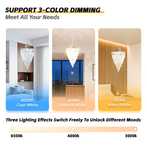 Lampadari a Sospensione LED di Lusso in Ferro e Cristallo dal Design Moderno, Facile Installazione, Illuminazione Dimmerabile per Casa, Sala da Pranzo, Soggiorno - Product Image 6