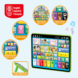 Machine d'apprentissage tactile pour bébés, en forme d'étoile, multifonctionnelle, anglais-français, pour la lecture et l'éducation précoce - Product Image 4