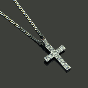 Collar con Colgante de Cruz en Aleación Plateada y Dorada, Diseño Simple y Popular 2026, Exquisito Collar Hiphop para Hombre, Joyería de Moda - Product Image 2