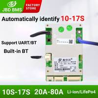 Jiabaida 10S 11S 12S 36V 13S 14S 16S 48V 17S 60V LiFePO4 Li-ion Smart BMS 20A 40A 50A 60A 80A 120A E Bike BMS
