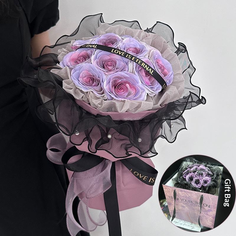 11  black plum sauce bouquet gradient light purple