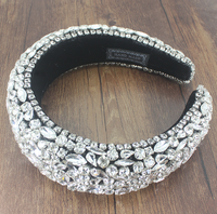 Luxe femmes cheveux accessoires strass bandeau rembourré bijou baroque cristal bandeau pour les femmes
