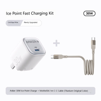 Anker 30W PD 3.0 Pengisi Daya Cepat Listrik untuk 15 Pro Max 16GaN 2 Port Tipe-C Model A2699