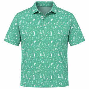 Polo de golf personnalisé par sublimation pour homme, motif golf imprimé sur toute la surface, séchage rapide, performance optimale, nom personnalisé, cadeau pour les amateurs de golf - Product Image 5
