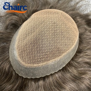 Système capillaire pour hommes AUS Double Mesh, 100% <span class=keywords><strong>cheveux</strong></span> humains, base double couche durable et respirante pour hommes - Product Image 5