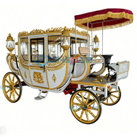 Magnifique et luxueuse calèche royale électrique à quatre roues pour le tourisme, calèche royale pour princesse à vendre