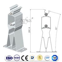 Support de montage solaire en aluminium OEM ODM pour panneaux photovoltaïques, avec pieds avant et arrière réglables, inclinaison ajustable, pour système solaire sur toit plat