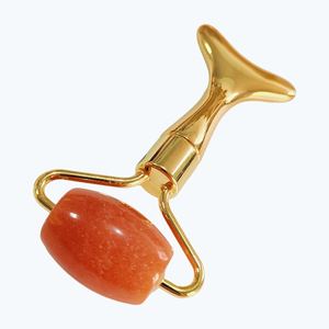 Rodillo Facial de Jade Aventurina Roja al Mejor Precio, Herramienta de Guasha con Forma de Cola de Pescado - Product Image 1