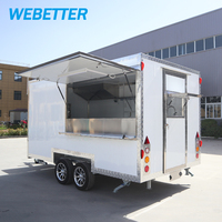 WEBETTER Street Hot Dog Bbq Concession Trailer carré Mobile Fast Food Trailer Snack Machines Food Trucks à vendre aux États-Unis