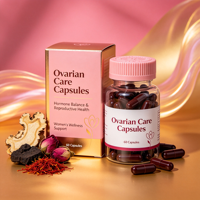 Capsules à base de plantes pour le soin des ovaires, complément alimentaire pour l'équilibre hormonal féminin, mélange d'herbes de safran, de ginseng rouge, de reishi et d'agripaume