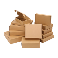 Boîte d'expédition en carton ondulé kraft avec logo personnalisé, plusieurs tailles en stock, boîte robuste pour l'e-commerce, emballage pour l'expédition