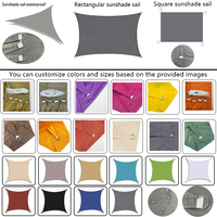 Voile d'ombrage rectangulaire moderne en polyester Oxford gris imperméable avec revêtement PU pour patio, restaurant, café, terrasse