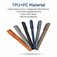 Casing HP Mewah Grosir 2.5mm 2 1 TPU PC Tombol Logam Disipasi Panas untuk 17 Air 18 Pro Max 16 Slim Bernapas