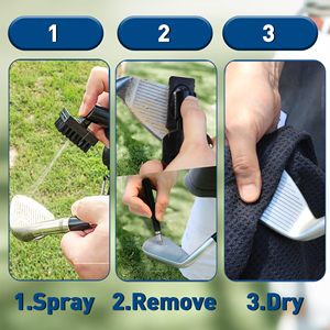 Ampia copertura personalizzata in Nylon Anti <span class=keywords><strong>serbatoio</strong></span> di perdite tubo bottiglia Spray Club Groove temperino asciugamano pulito spazzola per mazze da Golf - Product Image 4