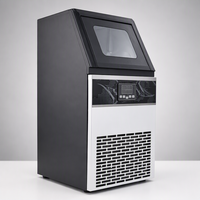 Machine à glaçons commerciale entièrement automatique en acier inoxydable, refroidie par air, pour les magasins de bubble tea