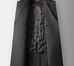 Veste de <span class=keywords><strong>costume</strong></span> en cachemire mélangé de luxe italien NARI, coupe courte <span class=keywords><strong>et</strong></span> ajustée, style décontracté <span class=keywords><strong>et</strong></span> professionnel, vêtements d'hiver pour hommes - Product Image 6
