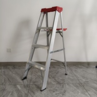 Échelle pliante en aluminium à cadre unique, à un seul côté, avec plateau à outils, pour peintre, technicien d'entretien, monteur, vente chaude