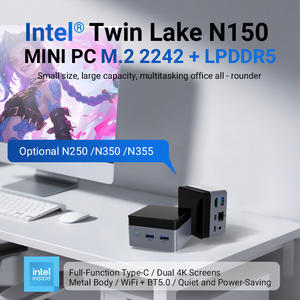 Vente en gros Mini ordinateur ultra compact N150 LPDDR5 12 Go de <span class=keywords><strong>RAM</strong></span> 1 To Emplacement double Type-C USB3.<span class=keywords><strong>2</strong></span> Ordinateur de bureau Mini ordinateur portable Bureau - Product Image 2